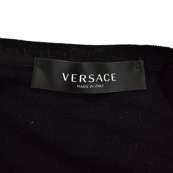 Gianni Versace Medusa Button Wool Cardigan Sweater black - Picture 7 of 9
